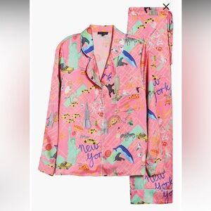NWT Anthropologie Karen Mabon City That Never Sleeps New York Pajama Set X-Small